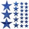 Zlettery 30pcs Blue Star Iron on Patches, 3 Sizes Star Embroidered Patches for Clothing, Jackets, Hats,Backpacks, Jeans