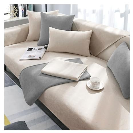 Sofabezug, Chenille-Sofabezüge für 1-, 2-, 3-Sitzer, rutschfeste Sofa-Schonbezüge, Couch-Sofabezüge für Ecken, L-Form, Sofabezüge für Ledersofa, Stretchbezüge für Sofas, Sofakissen, Möbelschutz (O