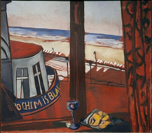 EQVRDCUW Berühmtes Gemälde Leinwand Kunstdrucke Poster Wandbilder auf Leinwand Scheveningen Fünf uhr morgens von max beckmann Moderne Kunst Wandbild für Wohnkultur 60x90cm