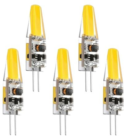 Genérico 5 UDS Bombillas led G4 3000K A+ Luz Cálida Blanca AC/DC 220V2W bombillas de reemplazo para cocina, campana extractora, comedor, oficina, dormitorio. eficientes
