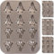 Pack of 3 - Non Stick Metal Christmas Baking Tray Xmas Tree Stocking & Bell Mould Cookie Cake Bakeware Set