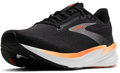 BROOKS Mens Revel 8 Sneaker, Black Excalibur Orange, 13 UK