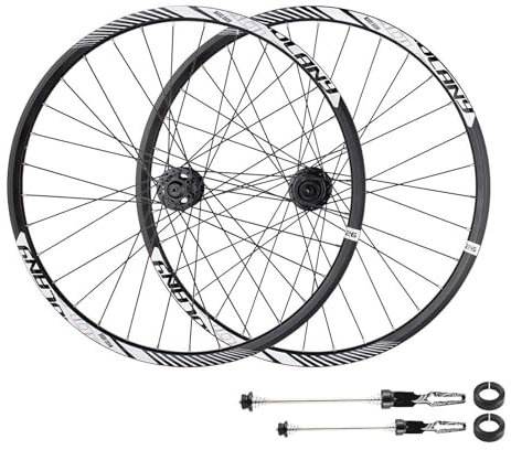 Fahrradfelge Mountainbike Laufradsatz Mountainbike-Radsatz 26 27,5 29 Zoll Aluminiumfelge Scheibenbremsradsatz Tonnenachse Schnellspanner Black,26in