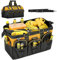 WINHUNT Heavy Duty Tool Bag with Adjustable Shoulder Strap, Waterproof Wide Open Mouth Tools Storage Organiser, 18 Inch, Yellow