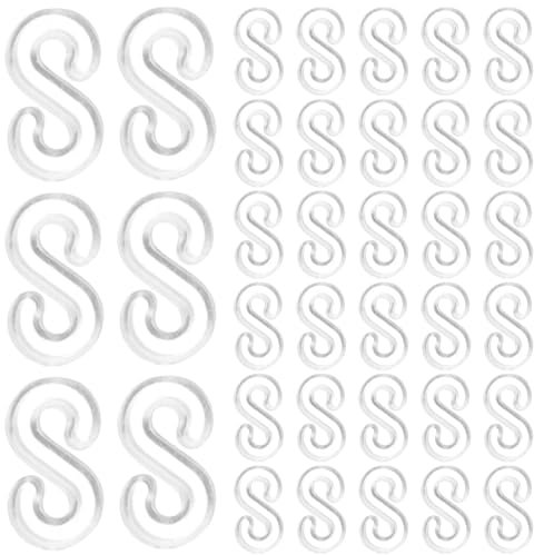 VILLCASE 500 Stück Clips Für Webrahmen-Armbänder Kunststoff-Band-Clips Armband-Set Clip-Webstuhl-Gummiband-Clips Transparente Gummiband-Verbinder Für Die DIY-Armbandherstellung