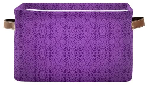 Elegante lila Bücherregal-Aufbewahrungskörbe mit Griff, zusammenklappbar