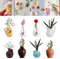 Mini Vase Magnets for Fridge, 8Pcs 3D Mini Magnetic Vases for Refrigerator, Funny DIY Resina Vase Magnets, Cute Plant Imanes Nevera, Vase Iman Nevera Decoration for Kitchen, Office & House
