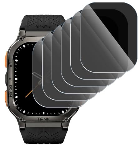 KARYLAX - Protection d'écran Anti-Espion en Verre Flexible, Anti-Rayures, Film Protecteur Confidentialité Privacy pour KOSPET Tank M3 Ultra Montre Connectée 1.96 (Pack x6)