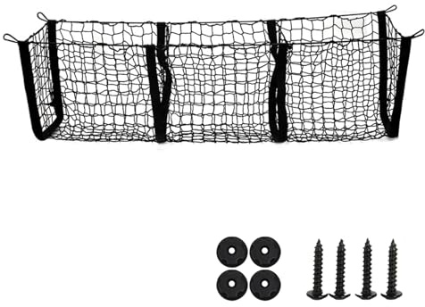 Danowday Gepäcknetz Auto, Kofferraum Netz Elastisches, Gepäcknetz Wohnmobil für Camping, Reisen und Aufbewahrung, Ladungssicherungsnetz 110 * 30 * 30 cm, Aufbewahrungsnetz Universal, Netzfächer