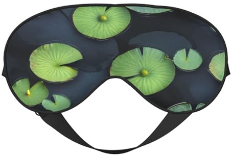 Schwarze Lilien-Pads mit Druckfunktion, Outdoor-Reise, Augenmaske, atmungsaktiv, Camping, Meditation, Yoga-freundlich
