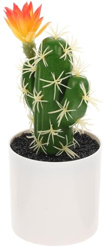 LAPYAPPE Cactus Artificial Planta Decorativa Pequeña, Adorno de Bonsái en Plástico Verde, Fácil de Limpiar, para Decoración del Hogar