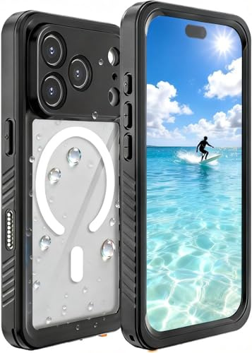 FYHCMC for iPhone 17 Pro Max Case Waterproof Compatible MagSafe,Underwater/Shockproof/Dustproof, 360° Full Body Sealed Cover with Built-in Screen & Camera Protector Phone Case for iPhone 17 Pro Max
