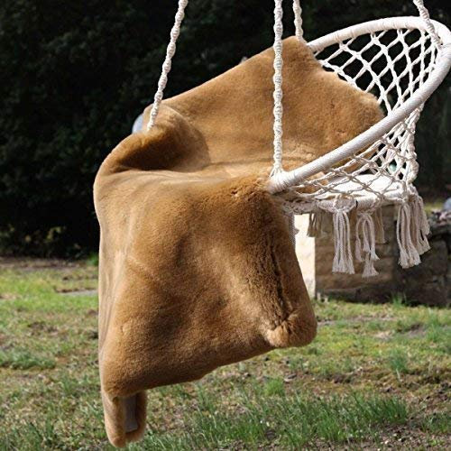 Bayern Fell Echtes Merino Lammfell Schaffell Walnuss braun voll waschbar Größe 110-120