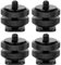 ChromLives - Adaptador de zapata caliente para montaje en zapata de cámara w / 1/4 20 Tornillo de destornillador Soporte para monitor de montaje para zapata (paquete de 4)