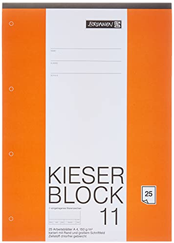 BRUNNEN 1026366221 10X Zeichenblock A4 Kieser kar 25Bl, MDF
