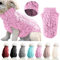 Petyoung Hundepullover Weste Warmer Mantel Haustier weiche Strickwolle Winter Pullover gestrickt Häkeln Mantel Kleidung für kleine mittlere Hunde (M, Rosa)