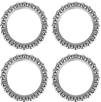 X AUTOHAUX 4 Stück Kugelring Kugellager Steuersatz Steuersatz Kugelring Stahl Kugelkranz 37mm Silber