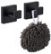 KOKOSIRI B1010BK-P2 - Gancho cuadrado para toalla de baño, cocina, garaje, montaje en pared, acero inoxidable SUS 304, negro mate, B1010BK-P2