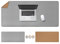 Cacoy 120x60 cm Doppelseitiges Schreibtischunterlage aus Kork und Leder, Wasserdichte PU-Leder Tischunterlage, Große Gaming-Mauspad XXL Schreibtischmatte (Grau)
