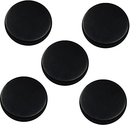 Shungite World Authentischer Schungit-Aufkleber für Handyhülle, Tablet, Laptop, Computer, runde Punkte, heilende Energie, Schungit-Steine, Schutzplatte mit Kohle-Fullerene, 5 Stück (poliert, 20 mm)