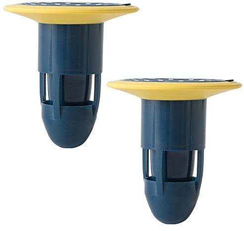 Lot de 2 Bouchons de vidange de Sol de Douche Anti-refoulement - Bouchon de vidange - Joint de Siphon de Sol - Bleu