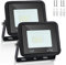 Lospitch 2x10W LED Strahler Außen, SMD Flutlicht Leuchtmittel, IP66 Fluter, Warmweiß Scheinwerfer, 900LM Superhell Außenleuchte
