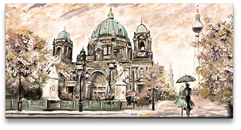Paul Sinus Leinwandbild 120x60cm Liebespärchen Romantisch Liebe Kunstvoll Malerisch Berlin