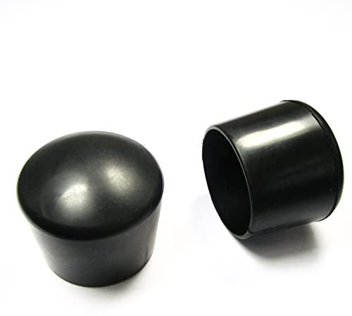 ajile Runde Fusskappen aus Gummi SCHWARZ für Schutz und eine gute Endbearbeitung des Rohres mit 35 mm AUSSENDRUCHMESSER - 4 Stck. - EVX135x4