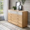 WIEMANN Kiruna Kommode, mit Schubladen, für Schlafzimmer, Sideboard, Glas, Champagner, Eiche, Breite 141 cm, B/H/T 141 x 86 x 43 cm