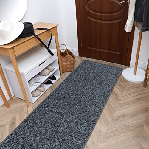 rugsx Läufer Superstar für Flur, Korridor, Büro, Küche, moderner Läufer, grau 150x400 cm