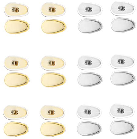 12 Paare Brillen Nasenpads Nasenschutz Für Brillen Brillenpads Für Die Nase Brillennase Nasenpads Für Selbstklebende Nasenpads Myopie-brille Reperaturset Kurzsichtig Silikon