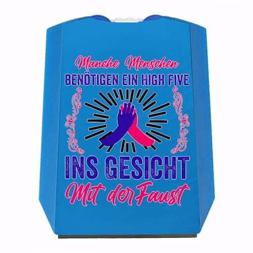 High Five Parkscheibe mit Spruch High Five ins Gesicht mit der Faust für Autofans zum Führerschein Handschlag Eiskratzer Highfive witzig