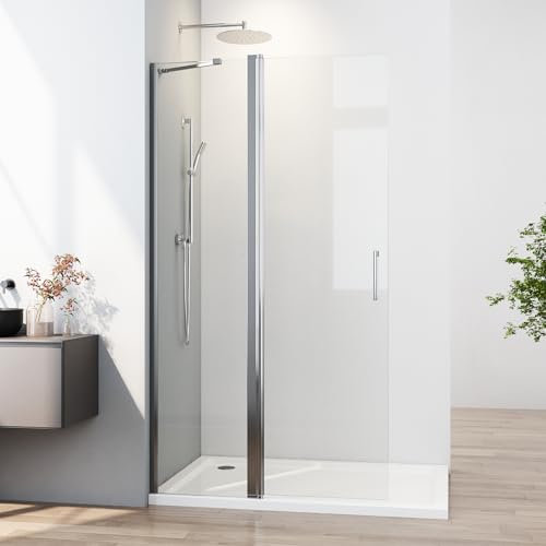 Walk In Dusche, Duschwand Glas 120 x 185 cm Walk In Duschglas 5mm ESG Sicherheitsglas Duschtrennwand Glas Badewanne Duschwand
