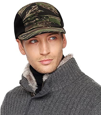 Clakllie Camouflage 5 Panel Baseballkappen Classic Multicam Cap Unstructured Fitted Cap Damen und Herren Polo Caps Baumwolle Sonnenschutz Cap