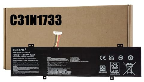 BLESYS C31N1733 Batterie pour ASUS VivoBook Flip 14 TP412FA TP412UA tp412fa-ec452t tp412fa-ec026t tp412fa-ec550t tp412fa-ec495r tp412fa-ec027r tp412fa-ec494r tp412ua-e1015t PC Portable 11,55V 42Wh