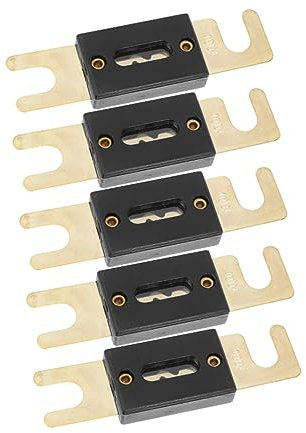 SUPVOX 5pcs Fuse Gold Plated Inline Fuse for Auto Audio Protects Controller Wire Battery from Overcurrent Easy Installation Corrosion Resistant Terminals