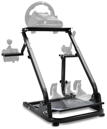 Dardoo Racing Wheel Stand Frame Foldable Fit for Logitech G920 G25 G27 G29 G923, Thrustmaster T80 T150 Driving Force PS4, Adjustable Sim Racing Cockpit Without Steering Wheel Shifter and Pedal