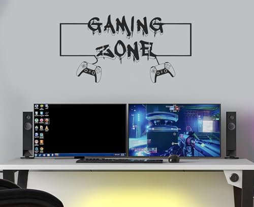 Gaming Zone Wall Sticker Gamers Room Zone Wall Decals Mural Gaming Wall Sticker Mancave Sticker Matt GZPSvsPS