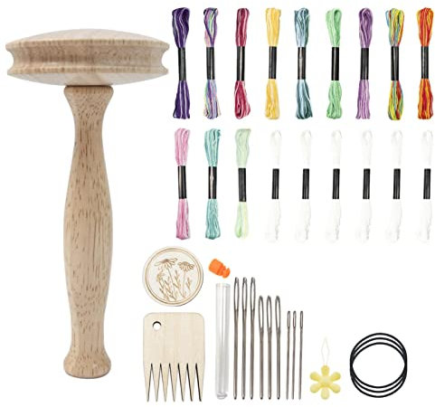 Lnhgh Stopfpilz Aus, Stopfpilz Nähwerkzeug,Komplettes Stopfset Für Anfänger Zum Schnellen Flicken Von Jeanssocken, Kunstvollen -Mustern, Reparaturkleidung