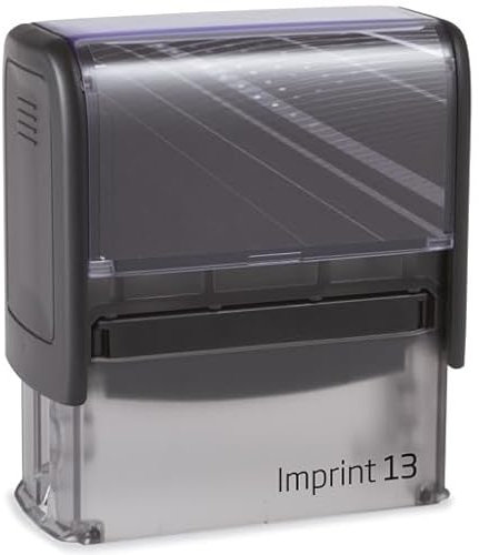 STEMPEL Firmenstempel Adressstempel Namensstempel IMPRINT bis 6 Zeilen mit Wunschtext/Logo (4-5 Zeilen (Imprint 12))