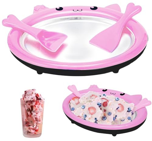 Wedhapy Rolled Ice Cream Maker DIY Rolled Ice Cream Machine Homemade Ice Cream Roll Maker Frozen Yogurt Maker Instant Cold Plate for Making Serve Slushies Sorbet