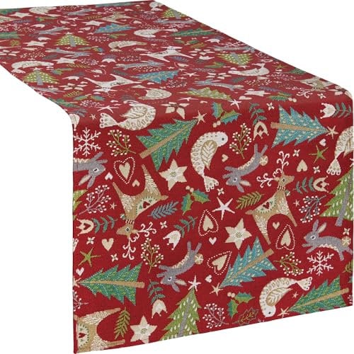 Erwin Müller Tischläufer Gobelin rot Größe 40x100 cm