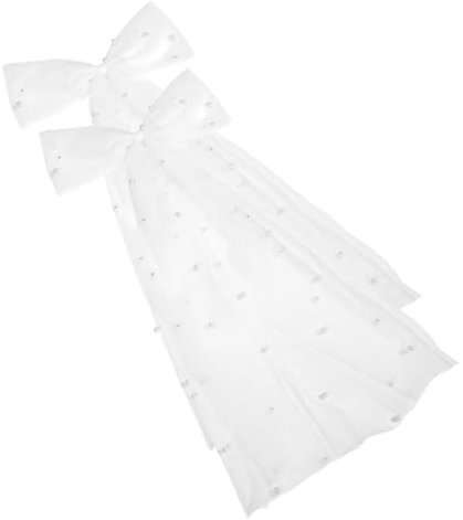 SOIMISS 2stücke Perlen Schleier Haarclip Für Braut Hochzeitsaccessoires Einfach Zu Verwenden Für Besondere Anlässe Wie Hochzeiten Partys Und Fotoshootings