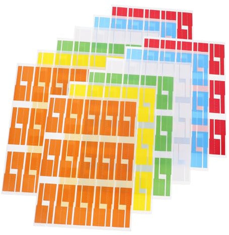 KONTONTY 12sheets Cable Wire Marker Self-Adhesive Cord Labels Tags for Electronics Cable Labels Tags