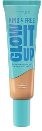 Rimmel London | Kind & Free Glow it up | Base de Maquillaje Líquida | Rose Vanilla 150 | 30ml