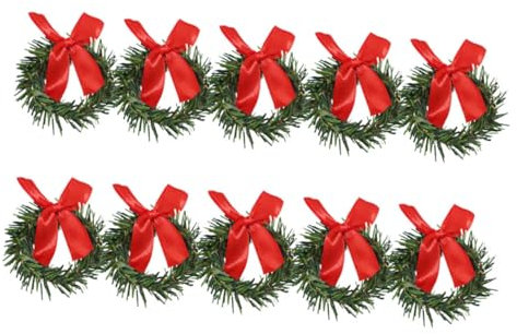 Warmhm Weihnachtsdeko Kerzenringe Aus Künstlichem Tannengrün Tischdeko Für Festliche Anlässe Ideal Für Kerzenhalter Und Weihnachtsfeiern Innendurchmesser Ca