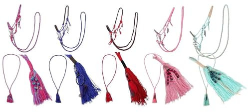 NETPROSHOP Knotenhalfter Freedom Set Zügel Halsring u spezielle Anhänger Gr. Shetty-Full, Groesse:Full, Farbe:Petrol