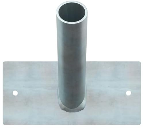 vidaXL Support de Drapeau pour 1 Drapeau à Fixer au Mur en Acier argenté