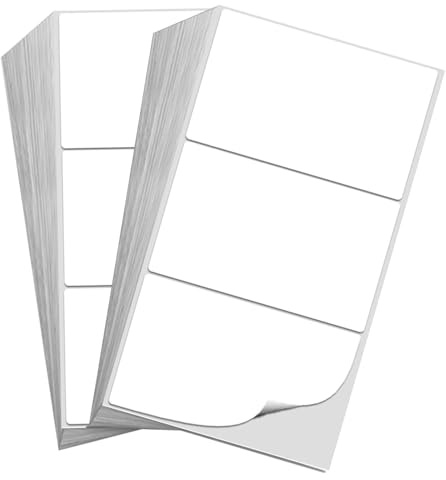 60Pcs Large White Sticky Labels for Storage Boxes – 102x62mm Writable Waterproof Stickers, Self-Adhesive Durable Labeling Stickers for Home, Office, School, Drawers, Folders & Containers