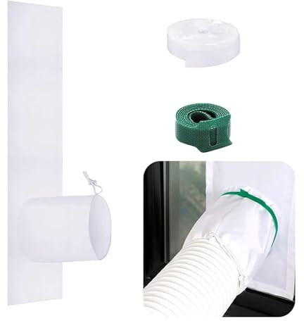 Portable Exhaust Hose Portable air Conditioner, Dichtung for Tragbare Klimaanlage, Mobile Klimaanlage, Verstellbares Fensterlüftungsset, Ersatzteile for Zuhause,for air condi